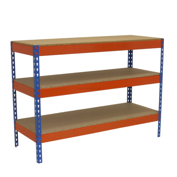 Bancada de Trabalho SIMONWORK BASIC 3 901890-3 Azul/Laranja/Madeira - 900 x 1800 x 900 mm