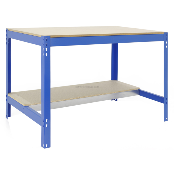 Bancada de Trabalho SIMONWORK BT0 1200X750 AZUL/Madeira - 842 x 1210 x 760 mm