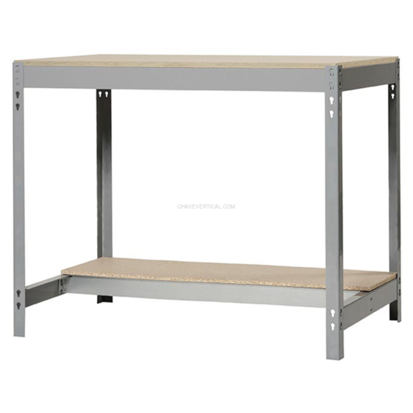 Bancada de Trabalho SIMONWORK BT0 900X750 Cinzento/Madeira - 842 x 910 x 760 mm