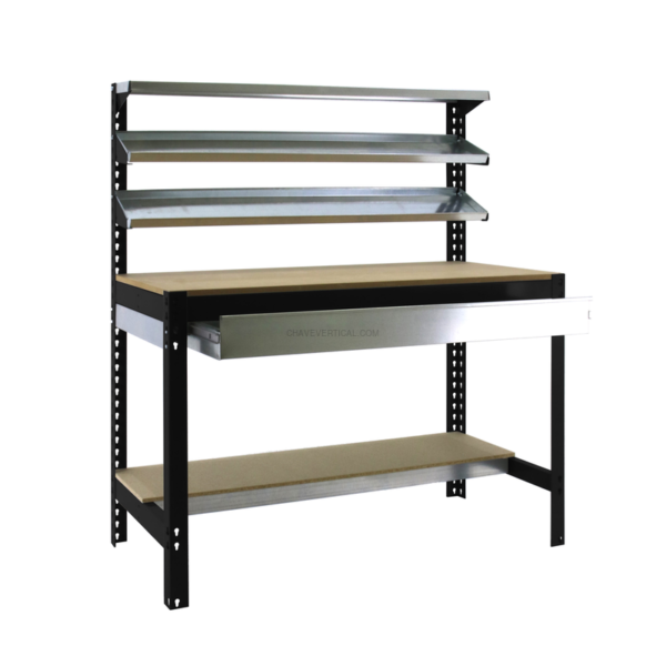 Bancada de Trabalho SIMONWORK BT1 BOX 1500 Antracite/Madeira - 1445 x 1510 x 760 mm