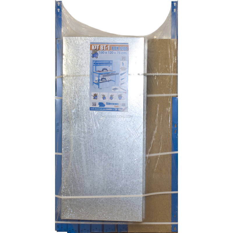 Bancada de Trabalho SIMONWORK BT1 BOX 900 Antracite/Madeira - 1445 x 910 x 610 mm
