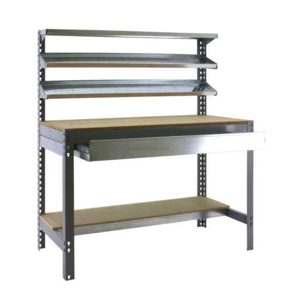 Bancada de Trabalho SIMONWORK BT1 BOX 900 Cinzento/Madeira - 1445 x 910 x 610 mm