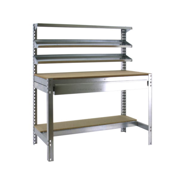 Bancada de Trabalho SIMONWORK BT1 BOX 900 Galvanizado/Madeira - 1445 x 910 x 610 mm