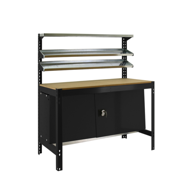 Bancada de Trabalho SIMONWORK BT1 CABINET 1200 Antracite/Madeira - 1555 x 1210 x 760 mm