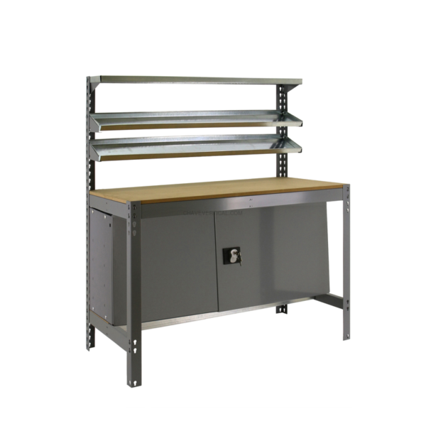 Bancada de Trabalho SIMONWORK BT1 CABINET 900 Cinzento/Madeira - 842 x 910 x 610 mm