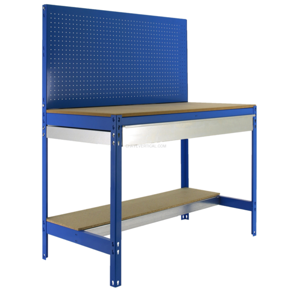 Bancada de Trabalho SIMONWORK BT2 BOX 1500 AZUL/Madeira - 1445 x 1510 x 610 mm