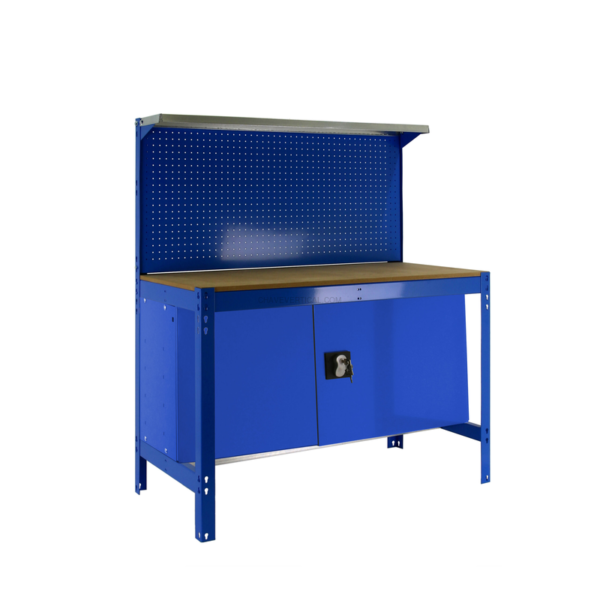 Bancada de Trabalho SIMONWORK BT3 CABINET 900 AZUL/Madeira - 1445 x 910 x 610 mm