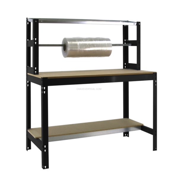 Bancada de Trabalho SIMONWORK BT4 1200 Antracite/Madeira - 1445 x 1210 x 760 mm