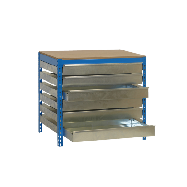 Bancada de Trabalho SIMONWORK BT5 BOX6 1200 AZUL/Madeira - 842 x 1210 x 760 mm
