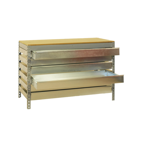 Bancada de Trabalho SIMONWORK BT5 BOX6 900 Cinzento/Madeira - 842 x 910 x 610 mm