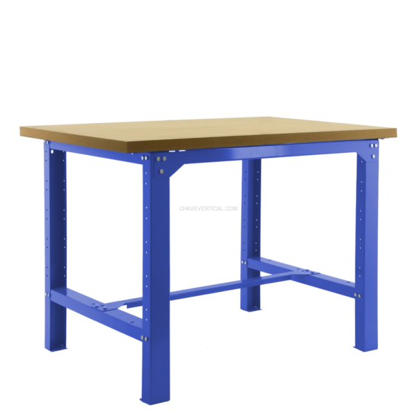 Bancada de Trabalho SIMONWORK BT6 MDF 1200X750 AZUL/Madeira - 865 x 1200 x 750 mm