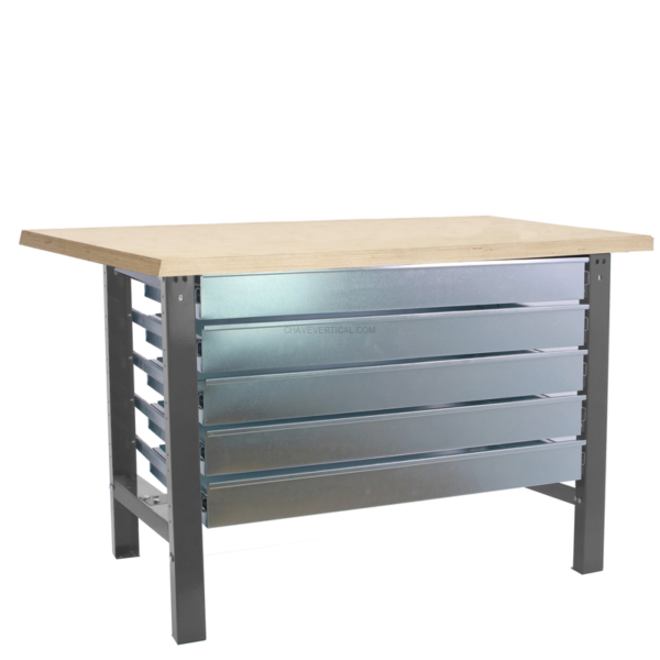 Bancada de Trabalho SIMONWORK BT6 MDF 5BOX 1200X750 Cinzento/Madeira - 865 x 1200 x 750 mm