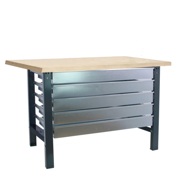 Bancada de Trabalho SIMONWORK BT6 MDF 5BOX 1500X750 Antracite/Madeira - 865 x 1500 x 750 mm
