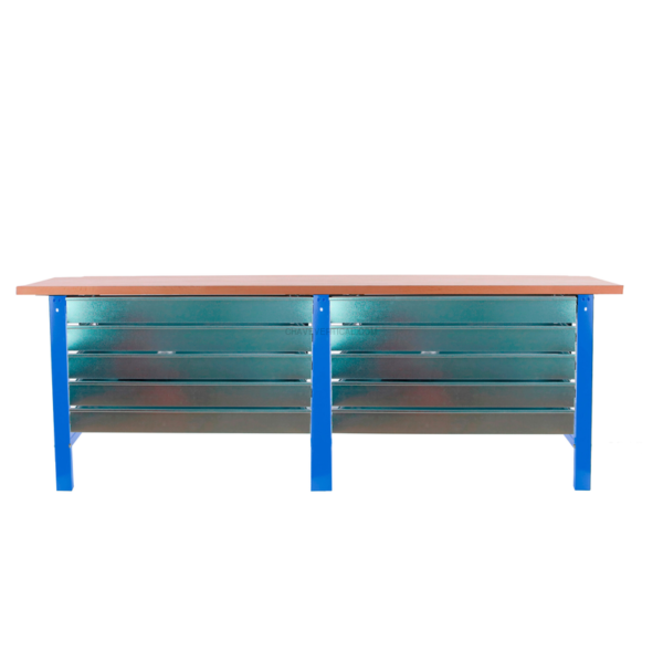 Bancada de Trabalho SIMONWORK BT6 MDF TANDEM 10BOX 2100 AZUL/Madeira - 865 x 2100 x 750 mm