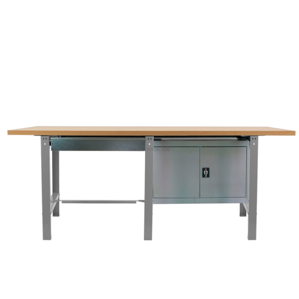 Bancada de Trabalho SIMONWORK BT6 MDF TANDEM 1BOX 1CAB 2100 Cinzento/Madeira - 865 x 2100 x 750 mm