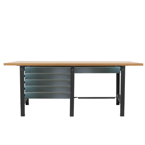 Bancada de Trabalho SIMONWORK BT6 MDF TANDEM 6BOX 2100 Antracite/Madeira - 865 x 2100 x 750 mm