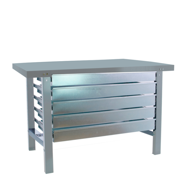 Bancada de Trabalho SIMONWORK BT6 METAL 5BOX 1200X735 Cinzento - 830 x 1200 x 730 mm