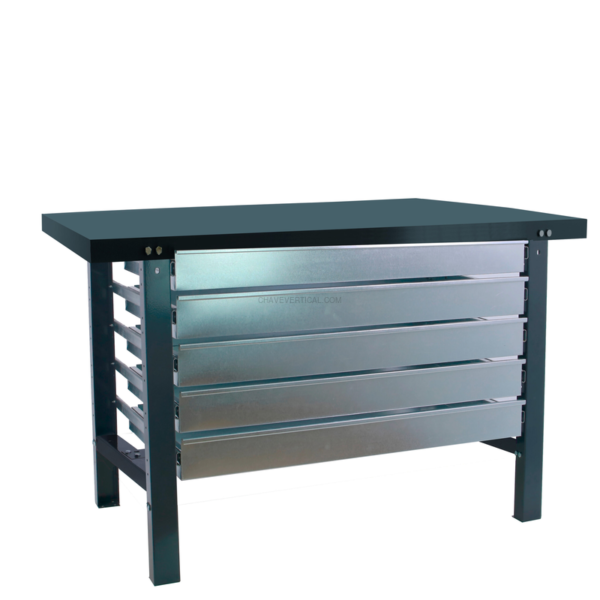 Bancada de Trabalho SIMONWORK BT6 METAL 5BOX 1500X735 Antracite - 830 x 1500 x 730 mm