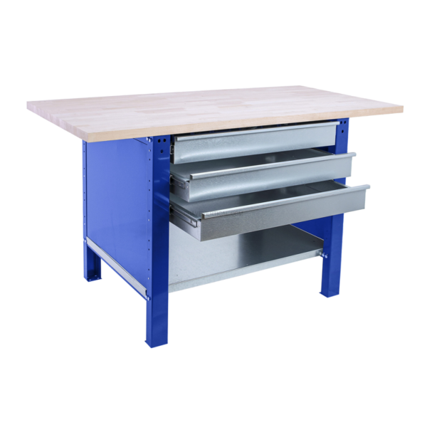 Bancada de Trabalho SIMONWORK BT6 PRO LAMINATE 3BOX 1800 AZUL/HAYA - 865 x 1800 x 750 mm