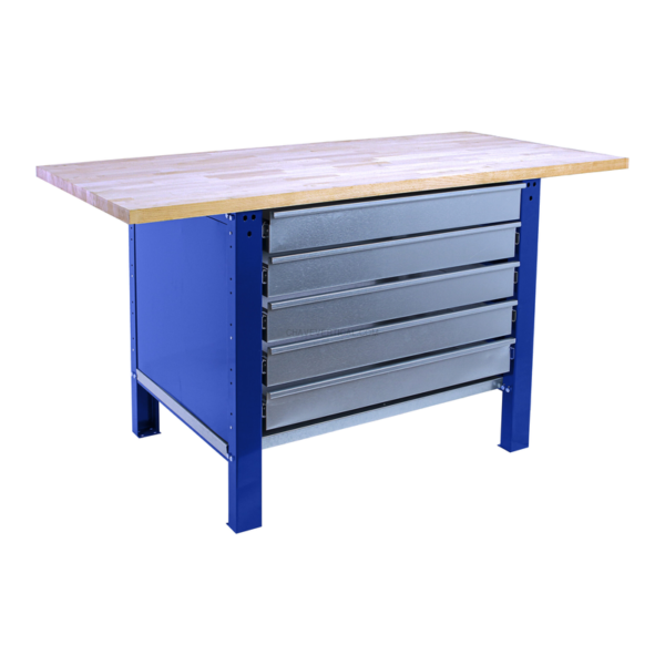 Bancada de Trabalho SIMONWORK BT6 PRO LAMINATE 5BOX 1500 AZUL/HAYA - 865 x 1500 x 750 mm