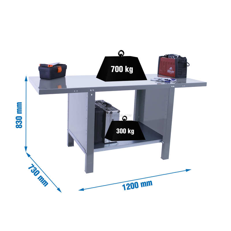 Bancada de Trabalho SIMONWORK BT6 PRO METAL 1200 Cinzento - 830 x 1200 x 730 mm