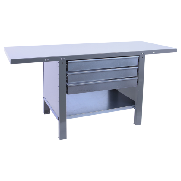 Bancada de Trabalho SIMONWORK BT6 PRO METAL 3BOX 1500 Cinzento - 830 x 1500 x 730 mm