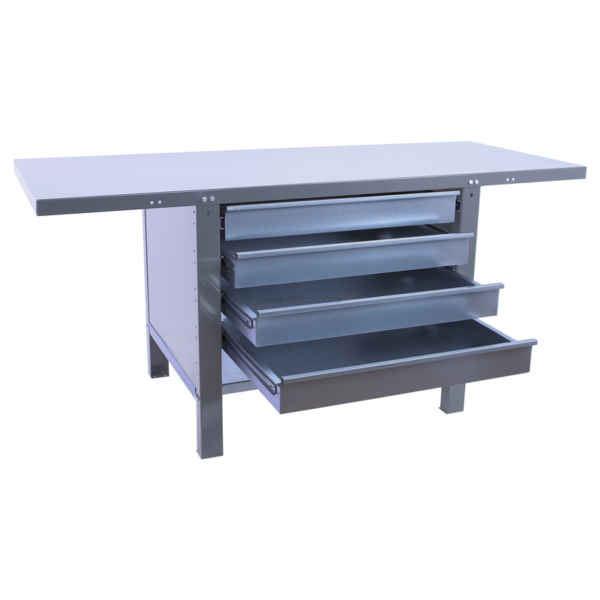 Bancada de Trabalho SIMONWORK BT6 PRO METAL 4BOX 1500 Cinzento - 830 x 1500 x 730 mm