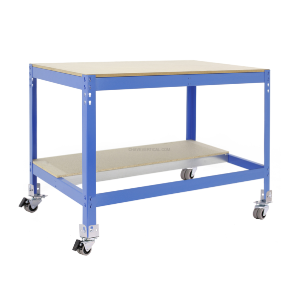 Bancada de Trabalho SIMONWORK Móvel BT0 900 AZUL/Madeira - 917 x 910 x 610 mm