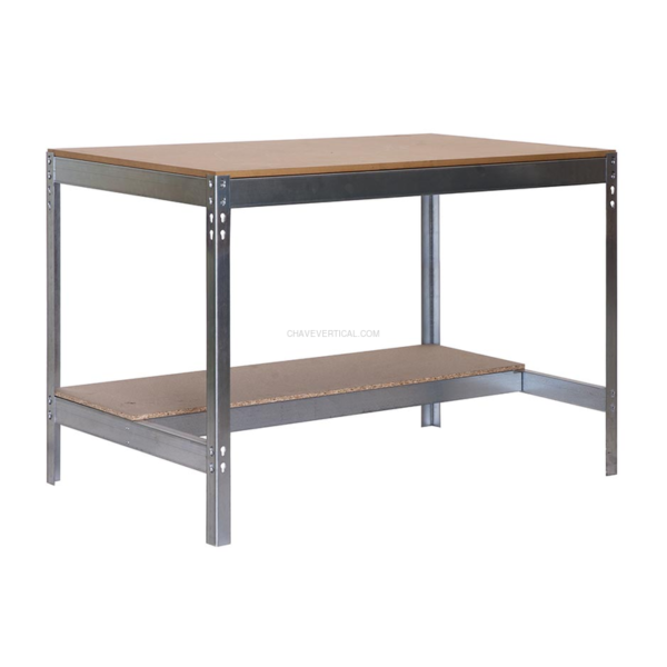 Bancada de Trabalho SIMONWORK Móvel BT0 900 Galvanizado/Madeira - 917 x 910 x 610 mm