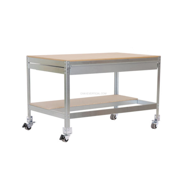 Bancada de Trabalho SIMONWORK Móvel BT0 BOX 900 Galvanizado/Madeira - 917 x 910 x 610 mm