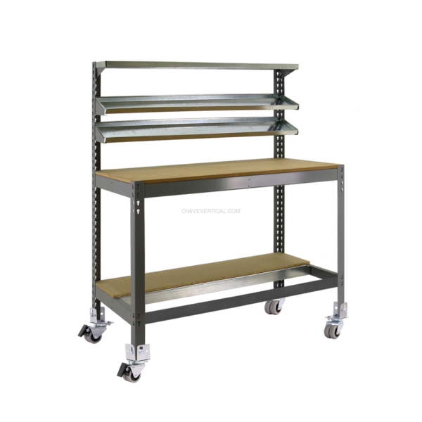 Bancada de Trabalho SIMONWORK Móvel BT1 1200 Cinzento/Madeira - 1520 x 1210 x 610 mm