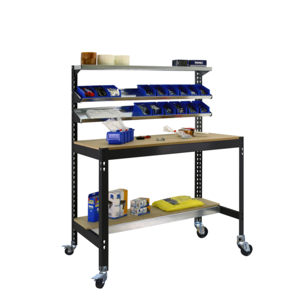 Bancada de Trabalho SIMONWORK Móvel BT1 1500 Antracite/Madeira - 1520 x 1510 x 760 mm