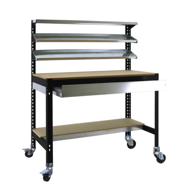 Bancada de Trabalho SIMONWORK Móvel BT1 BOX 1200 Antracite/Madeira - 1520 x 1210 x 610 mm