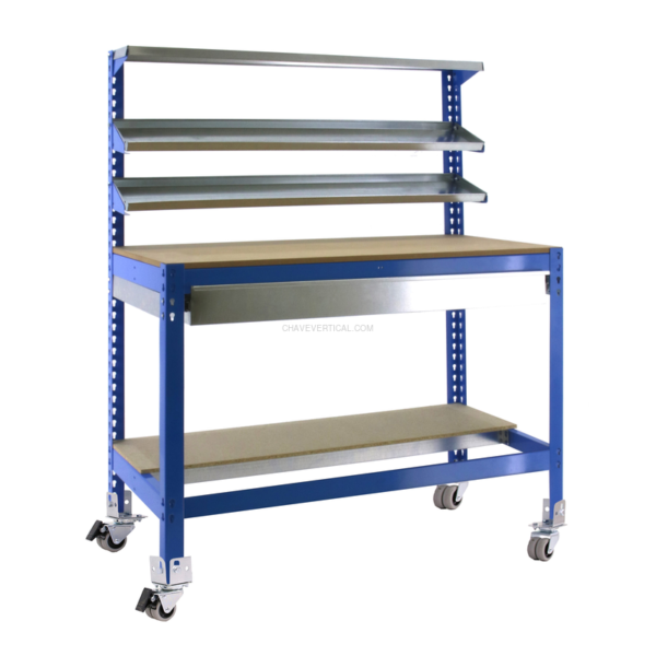 Bancada de Trabalho SIMONWORK Móvel BT1 BOX 1500 AZUL/Madeira - 1520 x 1510 x 760 mm