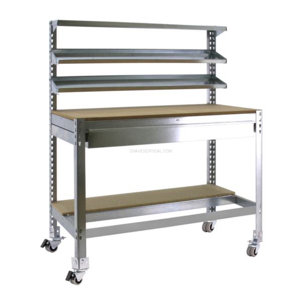 Bancada de Trabalho SIMONWORK Móvel BT1 BOX 1500 Cinzento/Madeira - 1520 x 1510 x 760 mm