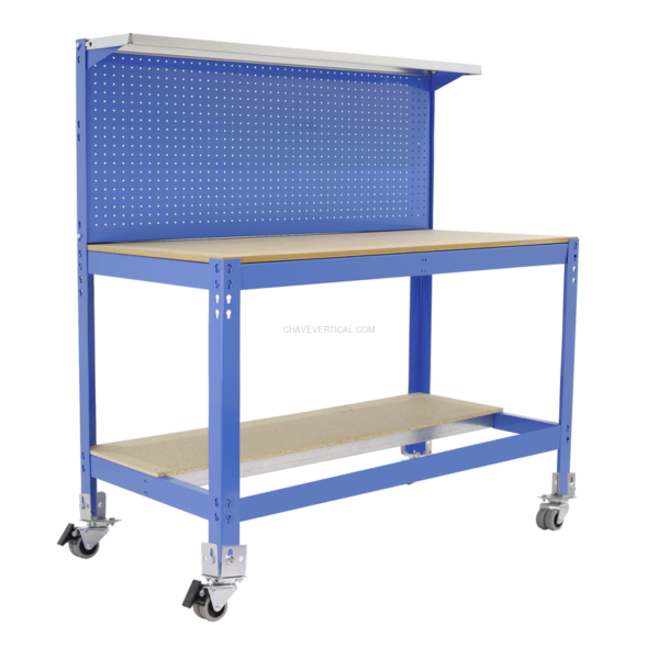 Bancada de Trabalho SIMONWORK Móvel BT3 1500 AZUL/Madeira - 1520 x 1510 x 610 mm