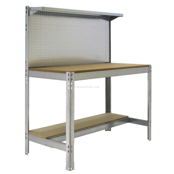 Bancada de Trabalho SIMONWORK Móvel BT3 900 Galvanizado/Madeira - 1520 x 910 x 610 mm