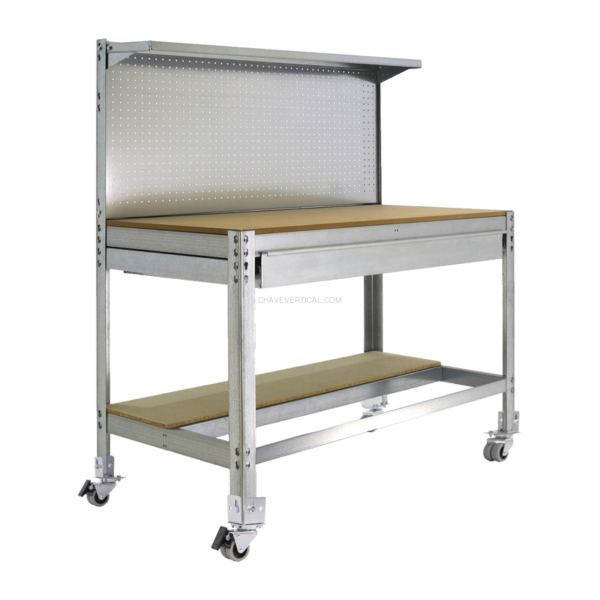 Bancada de Trabalho SIMONWORK Móvel BT3 BOX 1200 Galvanizado/Madeira - 1520 x 1210 x 610 mm