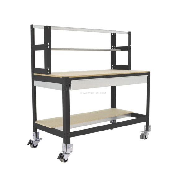 Bancada de Trabalho SIMONWORK Móvel BT4 BOX 1200 Antracite/Madeira - 1520 x 1210 x 760 mm