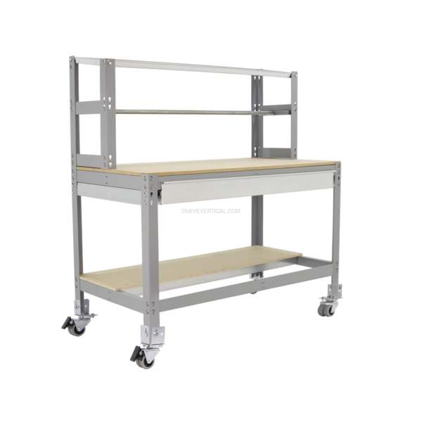 Bancada de Trabalho SIMONWORK Móvel BT4 BOX 900 Cinzento/Madeira - 1520 x 910 x 760 mm