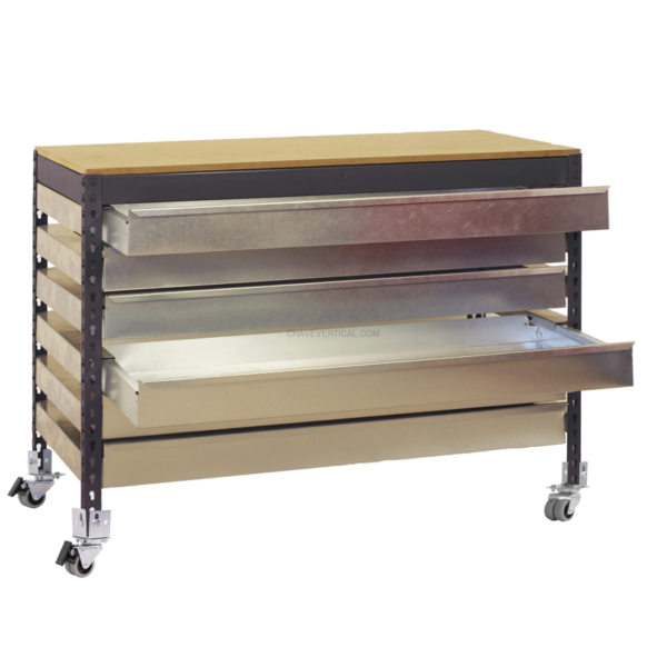 Bancada de Trabalho SIMONWORK Móvel BT5 BOX6 1500 Antracite/Madeira - 917 x 1510 x 760 mm