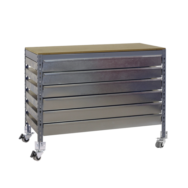 Bancada de Trabalho SIMONWORK Móvel BT5 BOX6 1500 Cinzento/Madeira - 917 x 1510 x 760 mm
