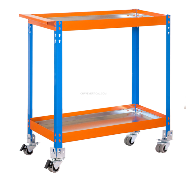 Bancada de Trabalho SIMONWORK WAGON 2/400 METALIC AZUL/Laranja/Galvanizado - 1030 x 900 x 400 mm
