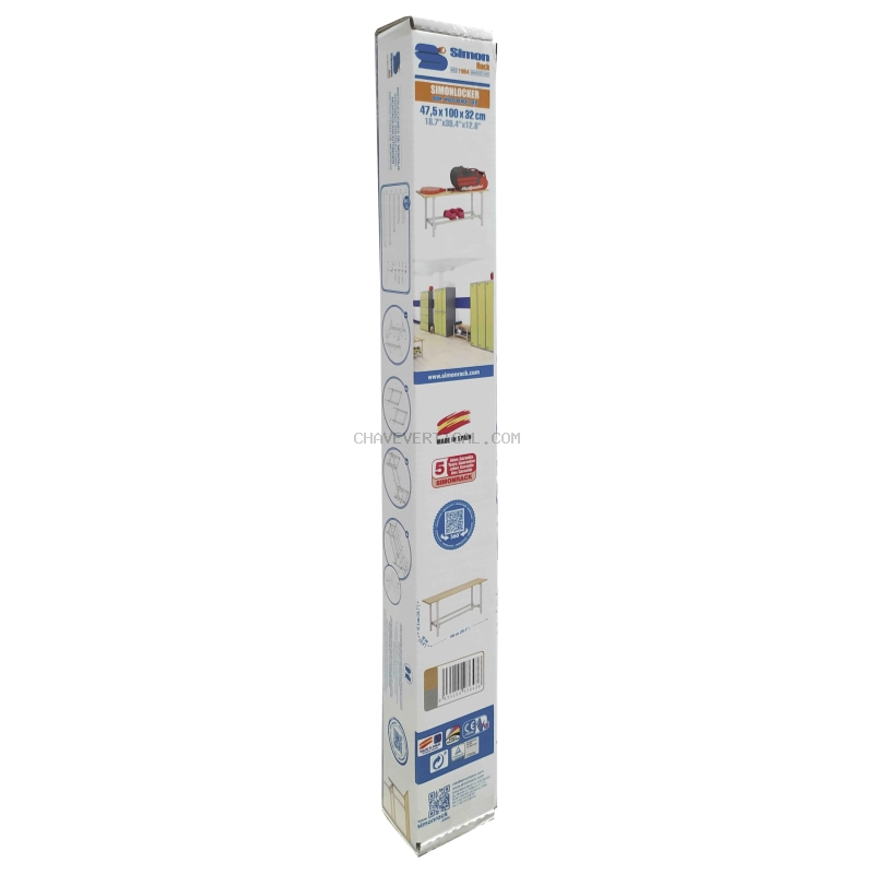 Banco de Vestiário SIMONBENCH Desmontado Madeira 1000 mm - 475 x 1000 x 320 mm