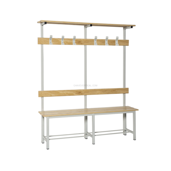 Banco de Vestiário SIMONBENCH Desmontado SIMPLE Com Prateleira 6/1500 - 1500 x 1800 x 350 mm