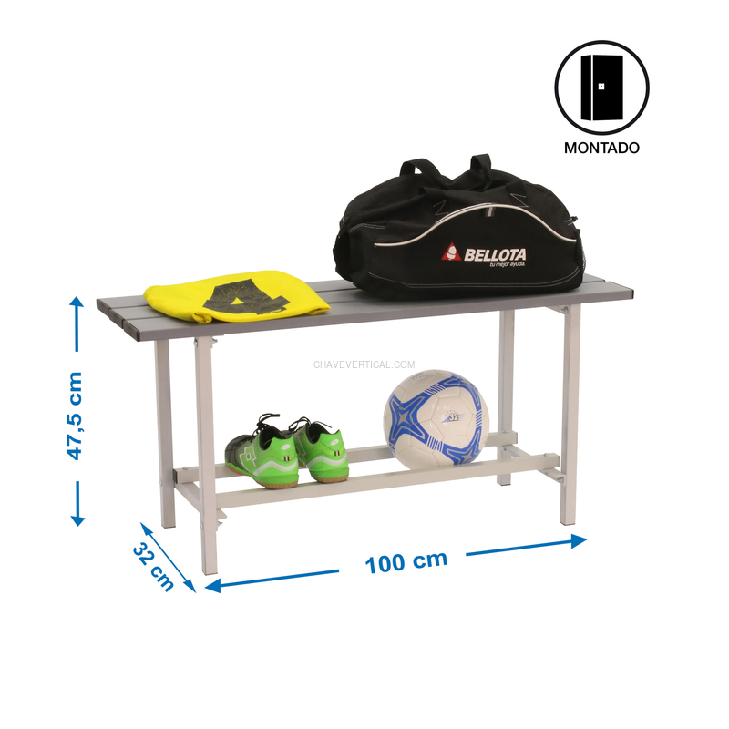 Banco de Vestiário SIMONBENCH MONTADO METAL 1000 mm - 475 x 1000 x 320 mm