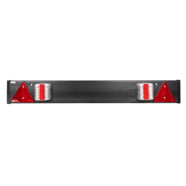 Barra de Sinalização para Reboque de 1.100X140mm com 2 Farolins Led, 2 Triângulos JBM