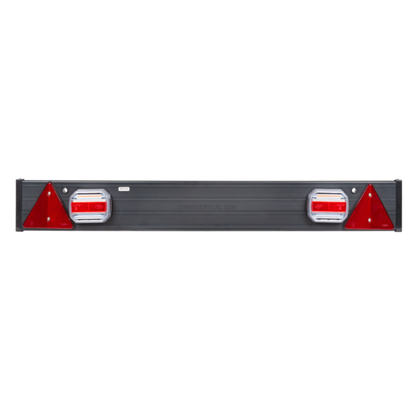 Barra de Sinalização para Reboque de 1.100X140mm com 2 Sinalizadores LED e 2 Triângulos Refletores JBM