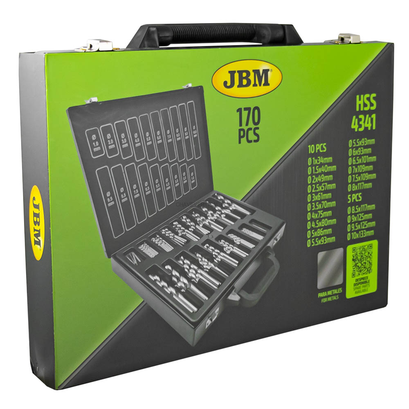 Broca Espiral Set Hss 4341, 1-10 MM JBM