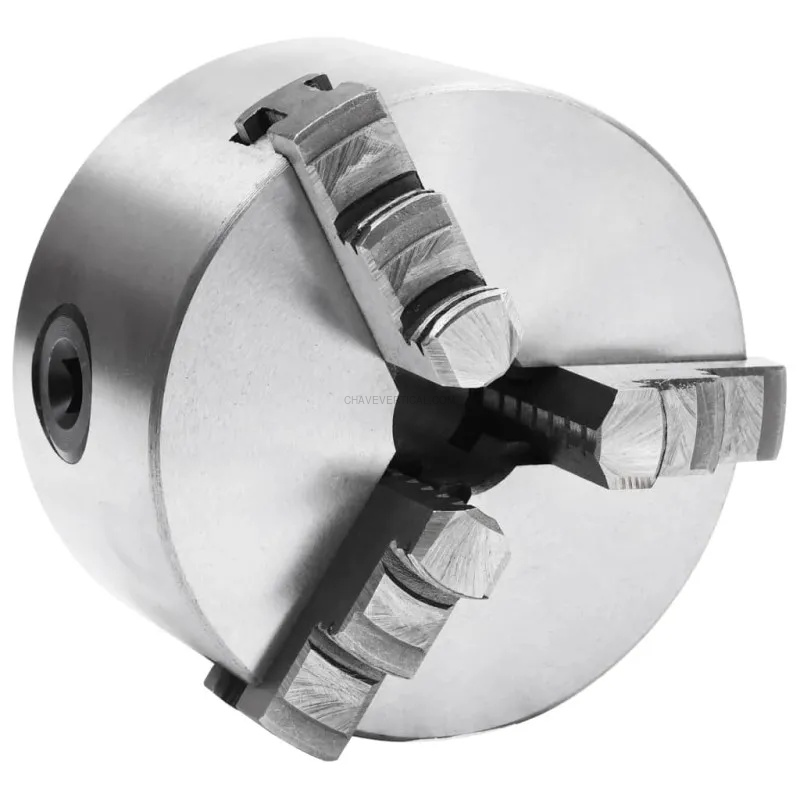 BUCHA TORNO AUTOCENTRANTE POWERED 3 GRAMPOS 100MM AÇO